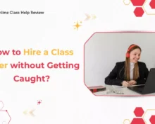 Student working online illustrating how to hire a class taker without getting caught safely.